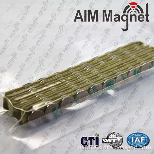 Rare earth ndfeb magnets 10 x 1.5 mm self-adhesive for polybag